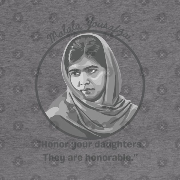 Malala Yousafzai Portrait and Quote by Slightly Unhinged